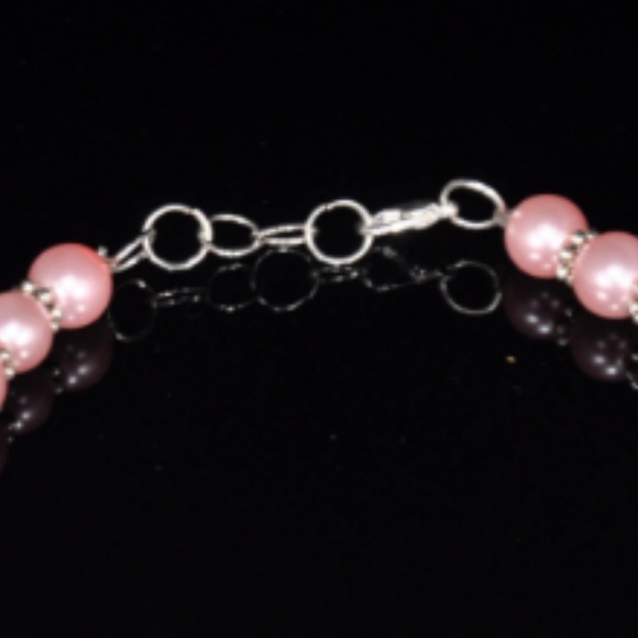 Pink Pearl Necklace with Charm - Picture 2 of 3